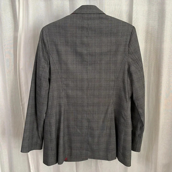 NWOT Houndstooth Check oversized Blazer Red Lining, size 10 - Picture 5 of 9